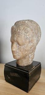 Replica van een Zuid-Arabisch of Romeins Albast Hoofd van