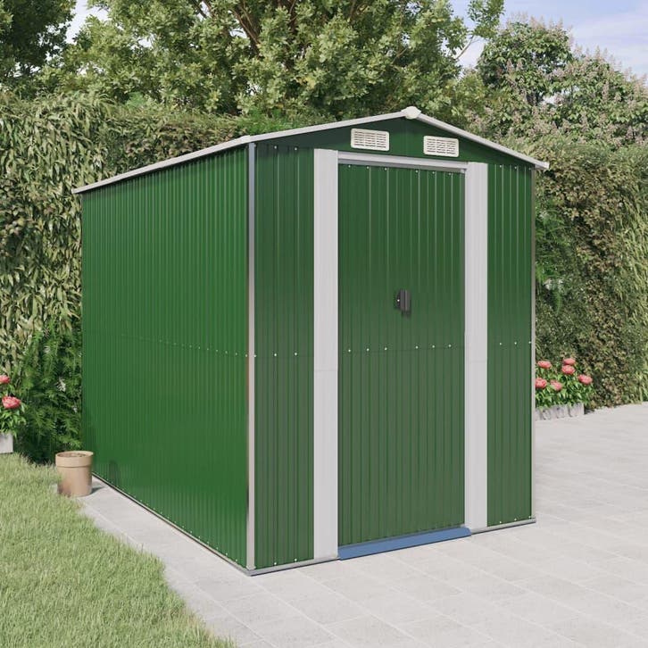 vidaXL Tuinschuur 192x274x223 cm gegalvaniseerd staal groen, Jardin & Terrasse, Abris de jardin, Envoi