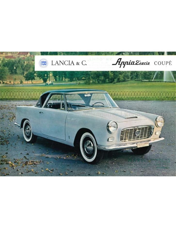1958 LANCIA APPIA COUPE LEAFLET ENGELS, Boeken, Auto's | Folders en Tijdschriften