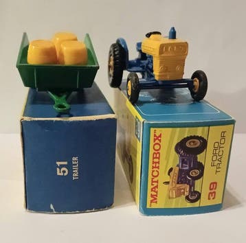 Matchbox 1:64 - Model landbouwmachine (2) - Ford Tractor