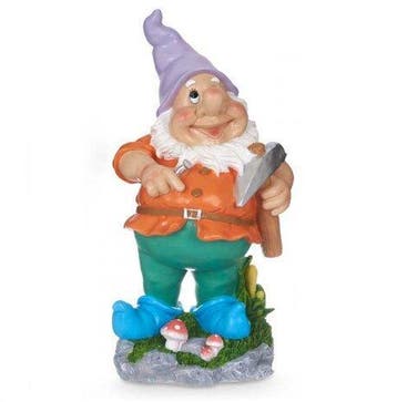 Hulp voor timmerman GROTE tuinkabouter met hamer 42cm hoog, Tuin en Terras, Nieuw