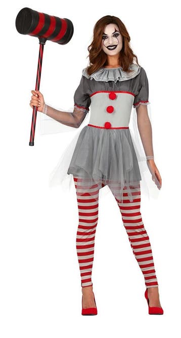 Killer clown Halloween Kostuum Dames, Verzenden, Nieuw