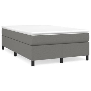 vidaXL Boxspring met matras stof donkergrijs 120x190 cm, Verzenden, Nieuw