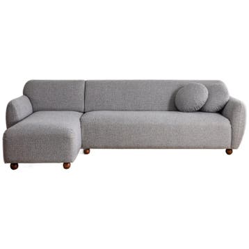 Evila Originals Eddy Hoekzetel Links Lichtgrijs - Outlet -, 250 tot 300 cm, Verzenden, 75 tot 100 cm, Zo goed als nieuw