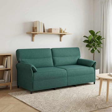 vidaXL 3-Zits Sofa 3-zits Donkergroen 198 x 83 x 95 cm Stof, Verzenden, Nieuw