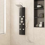 vidaXL Douchepaneel 25x47,5x130 cm glas zwart, Verzenden, Nieuw