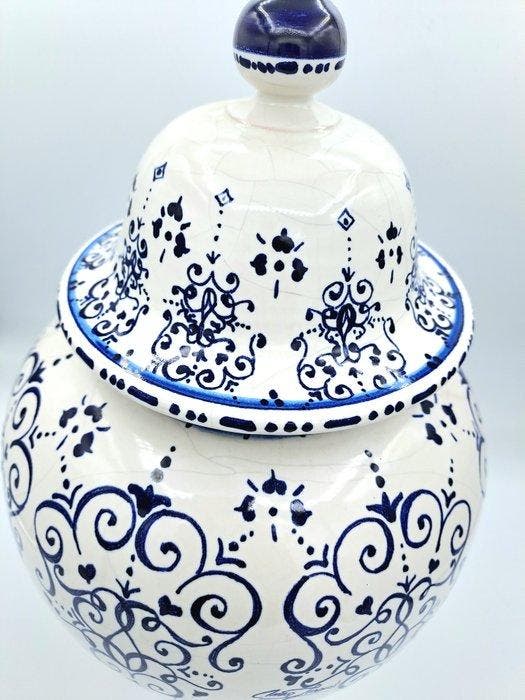 Vaas - Majolica - Vaas van keramiek, hoogte 35 cm, Antiek en Kunst, Antiek | Glaswerk en Kristal