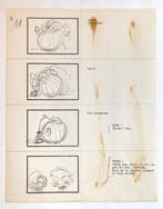 Boule & Bill (1975) Original Storyboard Sheet Artwork by