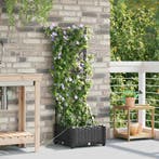 vidaXL Tuin Plantpot Zwart 40 x 40 x 126 cm Kunststof, Tuin en Terras, Bloempotten, Verzenden, Nieuw