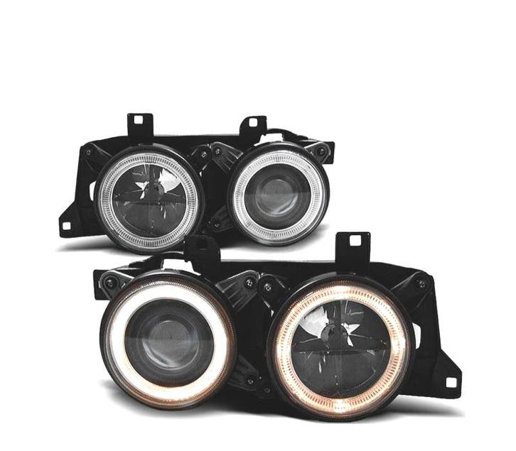 PHARES BMW SÉRIE 5 E34 88-95 SÉRIE 7 E32 86-94 ANGEL EYES FO, Auto-onderdelen, Verlichting, Verzenden