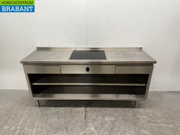 Table de travail en acier inoxydable avec plaque à induction, Verzenden