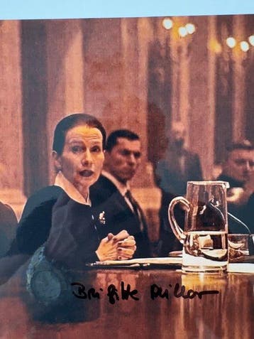 Brigitte Millar as Dr. Vogel handsigned photo with BBC, Nieuw