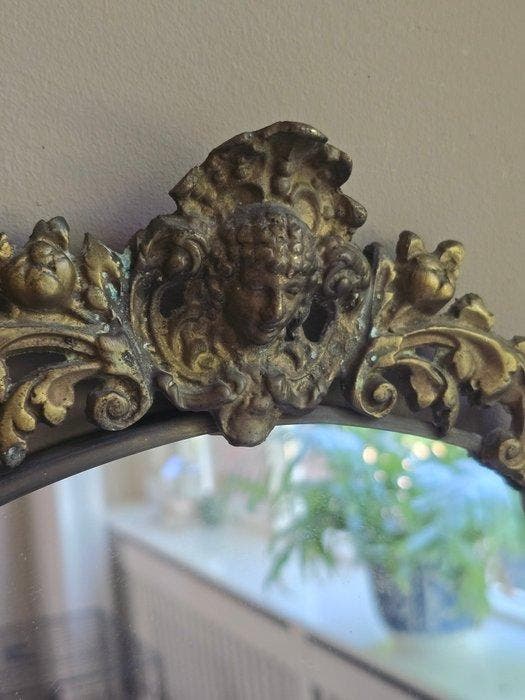 Wandspiegel - Messing, Glas, Antiek en Kunst, Curiosa en Brocante