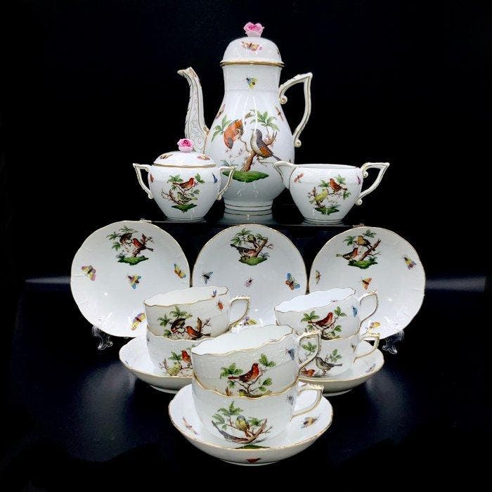 Herend - Exquisite Tea Set for 6 Persons (15 pcs) -, Antiek en Kunst, Antiek | Meubels | Tafels
