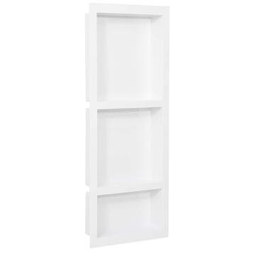 vidaXL Douchenis met 3 vakken 41x99x9 cm hoogglans wit, Verzenden, Nieuw