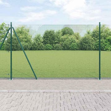 vidaXL gelast draadhek met betonnen voetstuk 25 x 1,4 m, Verzenden, Nieuw