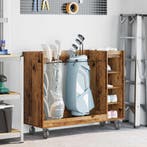 vidaXL Golfkast met wiel Effen Oudhout 120 x 45 x 98 cm, Sport en Fitness, Golf, Verzenden, Nieuw
