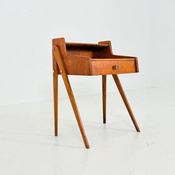 Naaidoos - Teak - Vintage bijzettafel