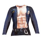 Politie Shirt Blauw Heren, Verzenden, Nieuw