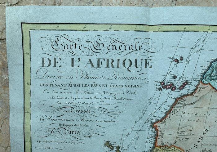 Afrique - Afrique; E. Hérisson - Carte Generale de, Boeken, Atlassen en Landkaarten
