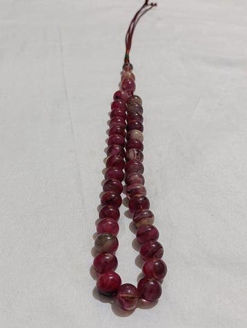 Chapelet - Ambre - 1970-1980 - Chapelet de perles de prière, Verzamelen, Dierenverzamelingen, Nieuw