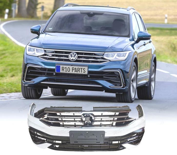 PARE-CHOCS AVANT VOLKSWAGEN VW TIGUAN 20-24 LOOK R, Auto-onderdelen, Carrosserie, Verzenden