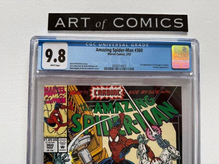 The Amazing Spider-Man #360 - CGC 9.8 - True 1st Appearance, Livres, BD | Comics