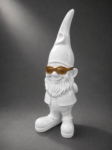 Beeld, funny gnome with sunglasses - 41 cm - polyresin