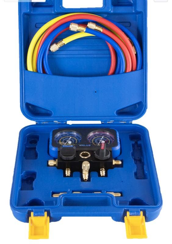 Manometer airco meter set voor R32, R410A, R407C, R134A, Auto-onderdelen, Airco en Verwarming, Nieuw, Verzenden