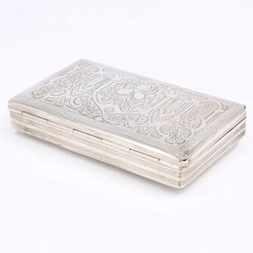 C. van Dam Kooijman (1858) - Boîte à tabac - Argent 833, Antiquités & Art