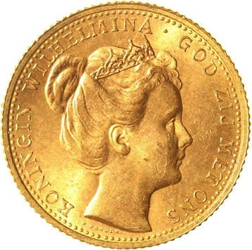 Nederland. Wilhelmina. 10 Gulden 1898 P zonder punt PANDER, Postzegels en Munten