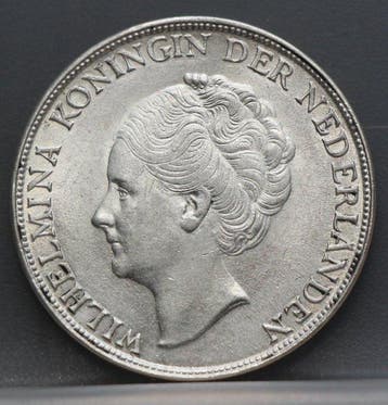 Nederland. Wilhelmina. 1 Gulden 1944 PE (Zonder