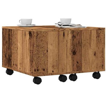vidaXL Salontafel 60x60x38 cm bewerkt hout oud houtkleurig, Verzenden