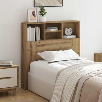 vidaXL Hoofdeinde Kast Artisan Eiken Bewerkt hout, Verzenden