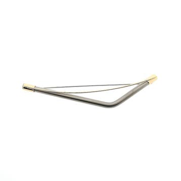 Bicolor gouden dynamische broche, Handtassen en Accessoires, Broches, Ophalen of Verzenden, Gebruikt, Goud, Goud