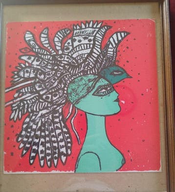 Corneille (1922-2010) - Donna uccello, Antiek en Kunst