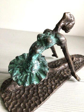 sculptuur, Ballerina - 12 cm - Brons