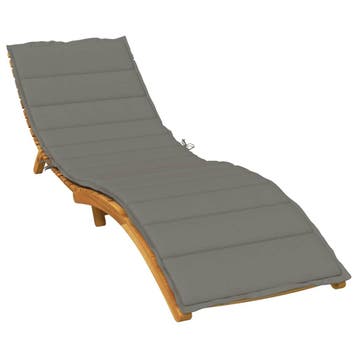 vidaXL Ligbedkussen 200x50x4 cm stof gemêleerd donkergrijs, Verzenden, Nieuw