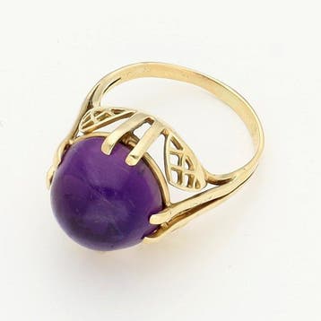 Bague - 18 carats Or jaune Améthyste, Bijoux, Sacs & Beauté