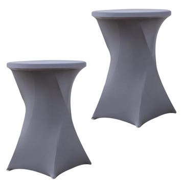 Set Van 2 Stuks! Statafelrok Grijs 80 CM Alora Tafelrok Voor, Nieuw, Alora