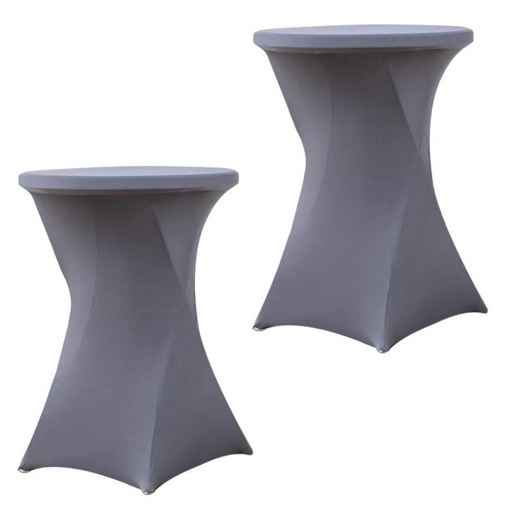 Set Van 2 Stuks! Statafelrok Grijs 80 CM Alora Tafelrok Voor, Tuin en Terras, Hand-tuingereedschap, Nieuw