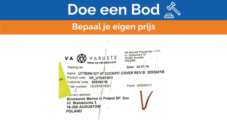 Bieden: Black Canvas Cockpit Cover for Uttern D/T 57 - VK_U, Sports nautiques & Bateaux, Accessoires navigation, Enlèvement ou Envoi