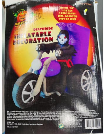 Opblaasbare moto grim reaper, Hobby en Vrije tijd, Ophalen of Verzenden, Nieuw