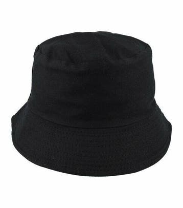 Bucket Hat Hoedje – Basic – One Size – Zwart