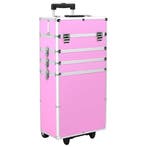 vidaXL Make-up trolley aluminium roze, Verzenden