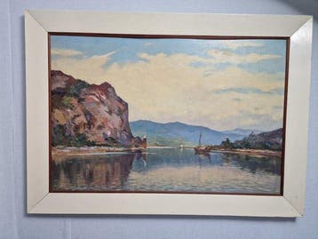 Khin Maung (1910-1983) -  Oever van Irrawaddi, Antiquités & Art