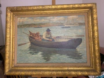 Italiaanse school (XIX), Kring van - Il pescatore