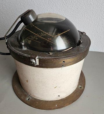 Maritieme objecten - Koper, Glas- Kompas