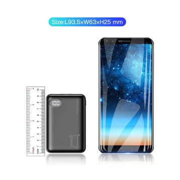 10.000mAh Mini Powerbank met 2 Poorten - Externe Noodaccu, Verzenden