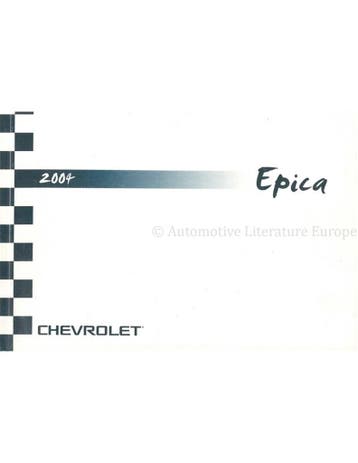 2004 CHEVROLET EPICA INSTRUCTIEBOEKJE FRANS